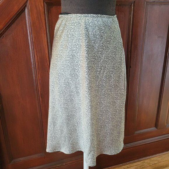 Sienna Sky Womens Mid-Length A-Line Skirt Black & White Abstract Print Size M - Picture 1 of 6